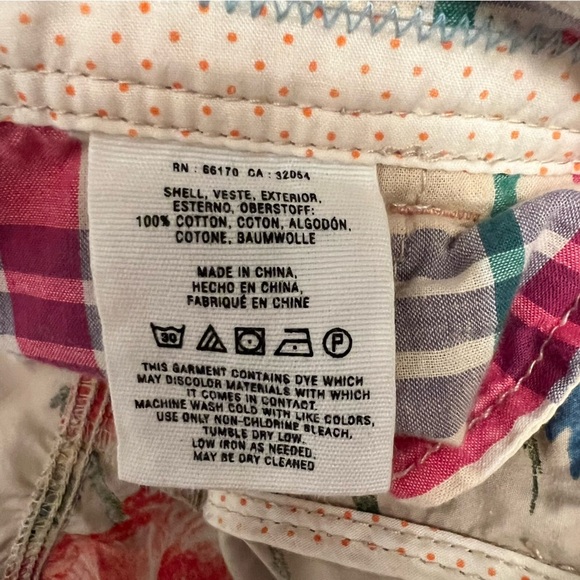 Anthropologie Hei Hei Sundrop Floral Cotton Cropped Cargo Pants Women’s Size 8 - Picture 7 of 8